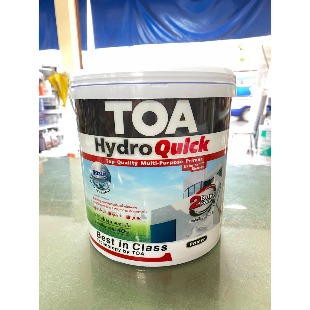 TOA ไฮโดรควิก สูตรน้ำสีขาว เกรดสูง ใช้ได้ทั้งปูนเก่า ปูนใหม่ และปูนสด ขนาด 3.785 ลิตร Hydro Quick
