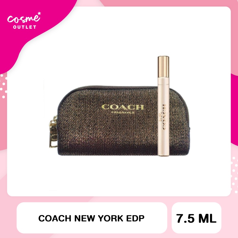 Coach New York EDP 7.5 ml พร้อมกระเป๋า น้ำหอมCoach น้ำหอมผู้หญิงCoach