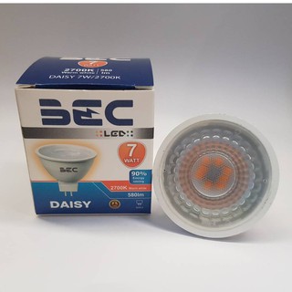 BEC  LED 7W ขั้ว MR16 220V 2700K (แสงเหลือง) รุ่น DAISY