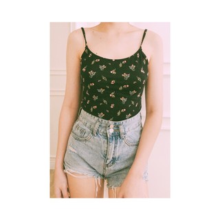 bodysuit forever 21 บอดี้สูท สายเดี่ยว ขาว ดํา บอดี้สูท ลายดอก