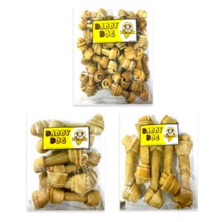 ขนมสุนัข กระดูกผูกสีธรรมชาติ (Natural Bone)  daddy dog daddy dog snack Daddy Dog บรรจุ 500 กรัม ขนาด 2 ,4 , 6 นิ้ว