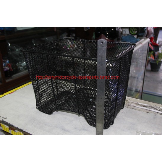 ตะกร้ารถมอเตอร์ไซค์ Dream110I'13-15 Supercup Honda ทรงเหลี่ยมสูง สีดำ สินค้าใหม่ ผลิตไทย Firstmotors