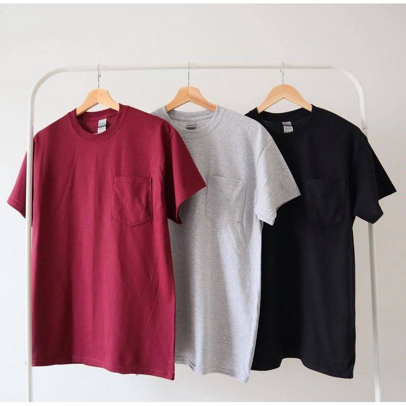 เสื้อยืดกระเป๋าหน้า Gildan Ultra Cotton Pocket