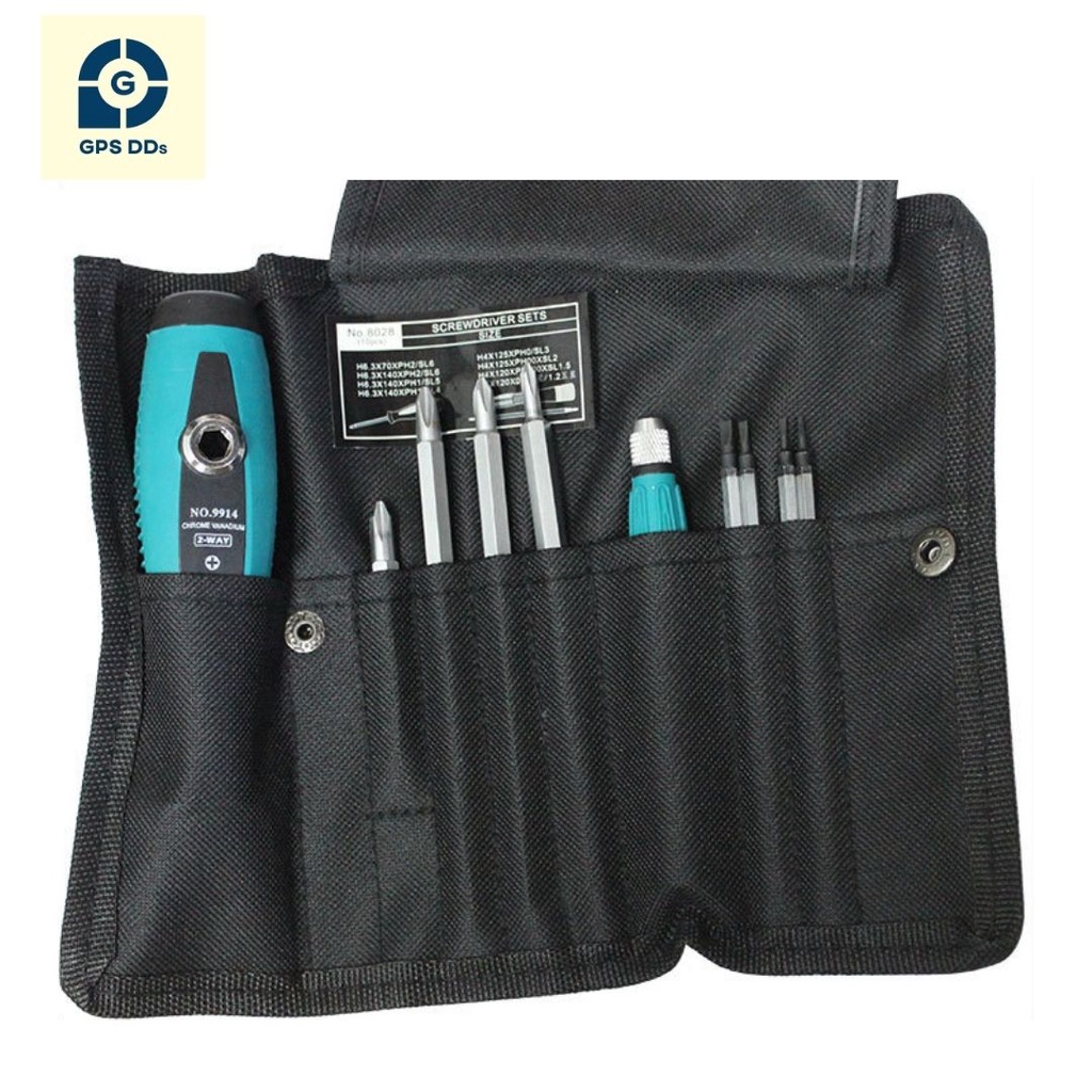 GPSDD PENGGONG ของแท้ 100% Phillips Slotter ชุดไขควงเอนกประสงค์ 10 ชิ้น ไขควงหัวแม่เหล็ก หลายขนาด
