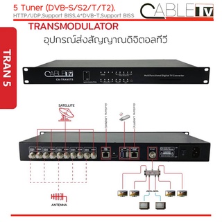 CABLE TV Transmodulator อุปกรณ์ส่งสัญญาณดิจิตอลทีวี รุ่น CA-TRAN5TS