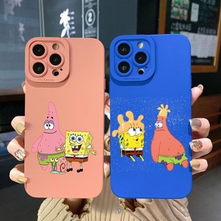 เคสโทรศัพท์มือถือ ขอบสี่เหลี่ยม ป้องกันเต็มเครื่อง ลาย SpongeBob Patrick Star สําหรับ VIVO Y15A Y15S T1 5G T1X Y02S Y21S Y21A Y21S Y33S Y12S Y11S Y12A Y01 Y1S Y20s Y20A