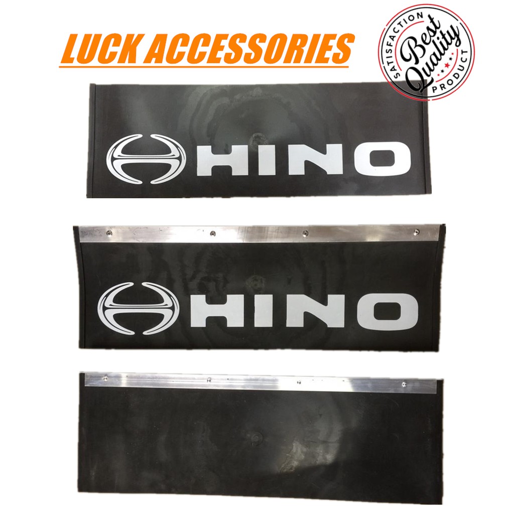 โลโก้ "HINO" FRT BUMPER MUDFLAP พร้อมตัวยึดอลูมิเนียม