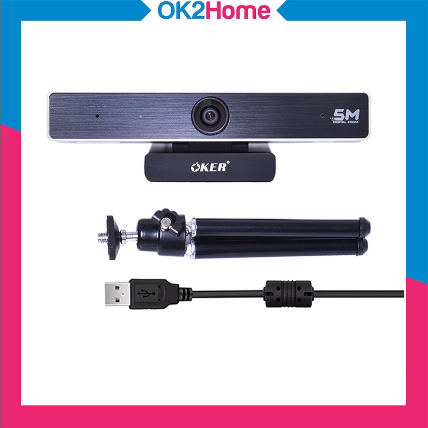 OKER A488 Webcam Full HD USB กล้องเว็บแคมพร้อมขาตั้ง
