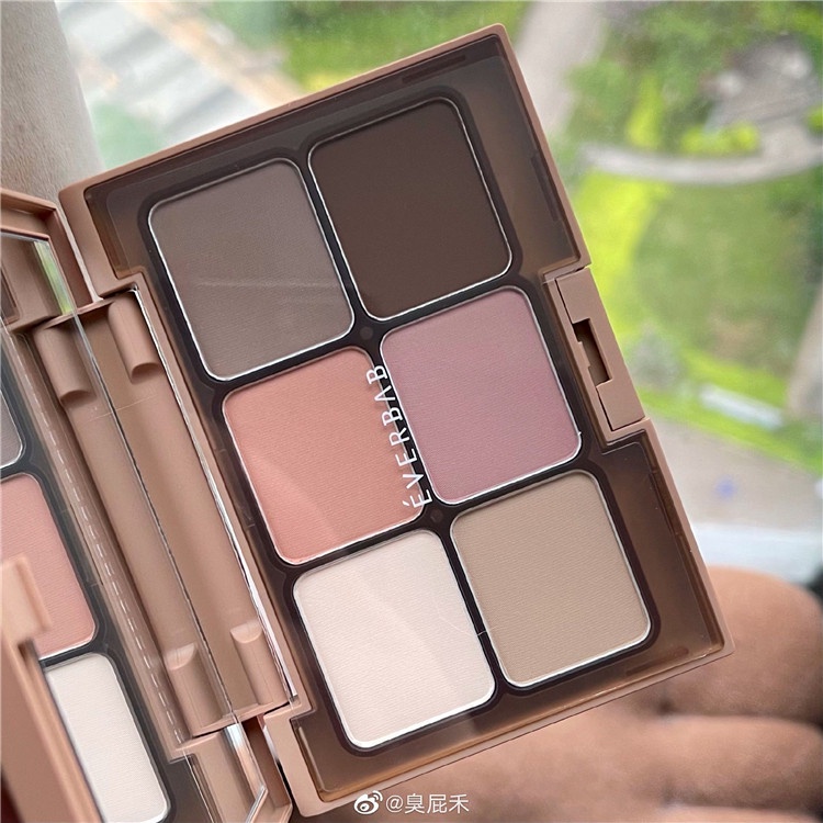 เอเวอร์บับ พาเลทอายแชโดว์ 6 สี #01 บลัชออน+ไฮไลท์+คอนทัวร์2.0