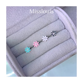 จิวเงินแท้ ดอกไม้4สี สไตล์เกาหลี🌼💖✨✨