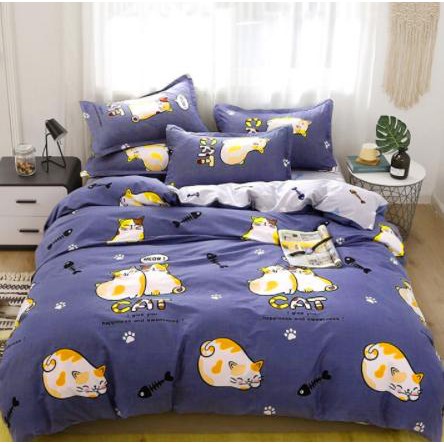 [ปลอกผ้านวม]ปลอกผ้านวมซิป, 1m6x2m, 1m8x2m, 1m9x2m1,2mx2m2, รุ่นแมวสีฟ้า