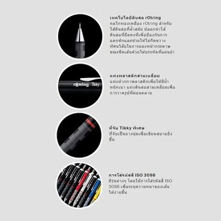Rotring ดินสอกด พร้อมไส้ดินสอ 2B ขนาด 0.5mm Rotring Tikky Set Mechanical Pencil 0.5mm 2CT