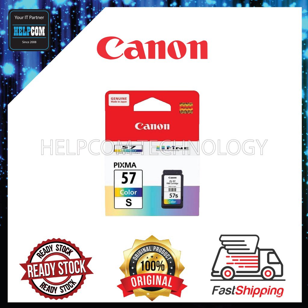 2021CANON PG-47 BLACK / CL-57 COLOUR / CL-57S COLOUR Ink Cartridge For ...