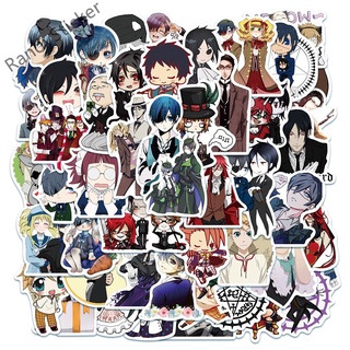 สติกเกอร์ ลายการ์ตูนอนิเมะ Black Butler กันน้ํา มี 50 ชิ้น