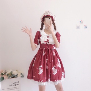 ชุดเดรส Lolita สไตล์ญี่ปุ่น size s-m สินค้าใหม่