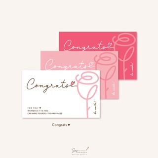 ◞✿˚ Congrats card : การ์ดอวยพร/แสดงความยินดี ✳︎