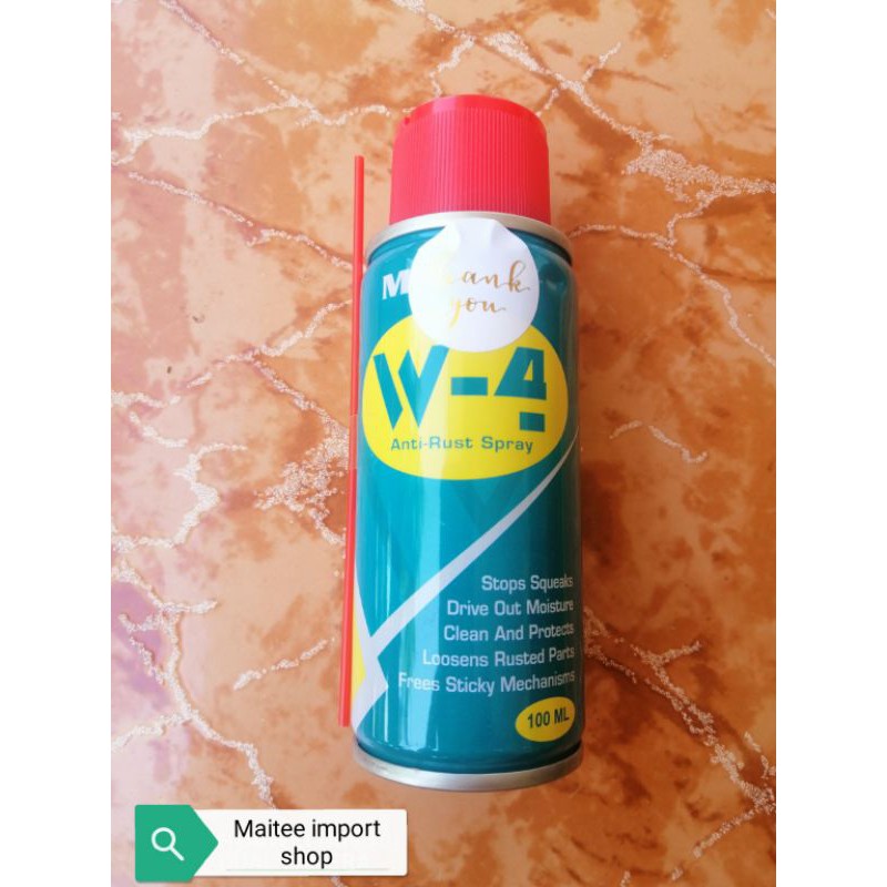 W-4Anti Rust Spray100/200/333 ML Stops Squeaksขับความชื้นออกให้สะอาดและปกป้องชิ้นส่วนที่เป็นสนิมคลายกลไกเหนียวแน่นไม่ออก