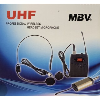 #ส่งฟรีเคอรี่ ไมค์ลอยแบบคาดศรีษะ ไมโครโฟนไร้สาย WIRELESS MICROPHONE รุ่น MBV-M01