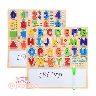 Todds &amp; Kids Toys by JKP Toys กระดานไม้+ไวท์บอร์ด สอน A-Z เเละคำศัพท์ ตัวเลข