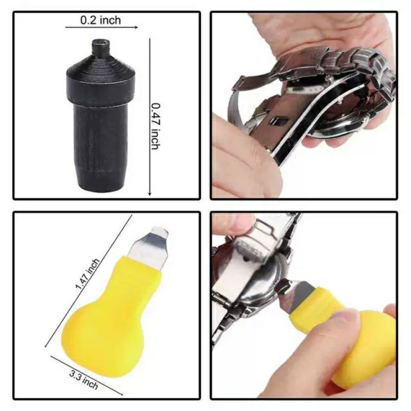 144pcs Watch Case Holder Opener Pin Link RemoverRepair ToolKit Watch Repaiกามืออาชีพซ่อมเครื่องมือนาฬิกาข้อมือชุดเปลี่ยน