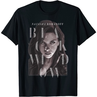 เสื้อยืด พิมพ์ลายตัวอักษร Marvel Black Widow Natasha Romanoff สําหรับผู้ใหญ่S-5XL