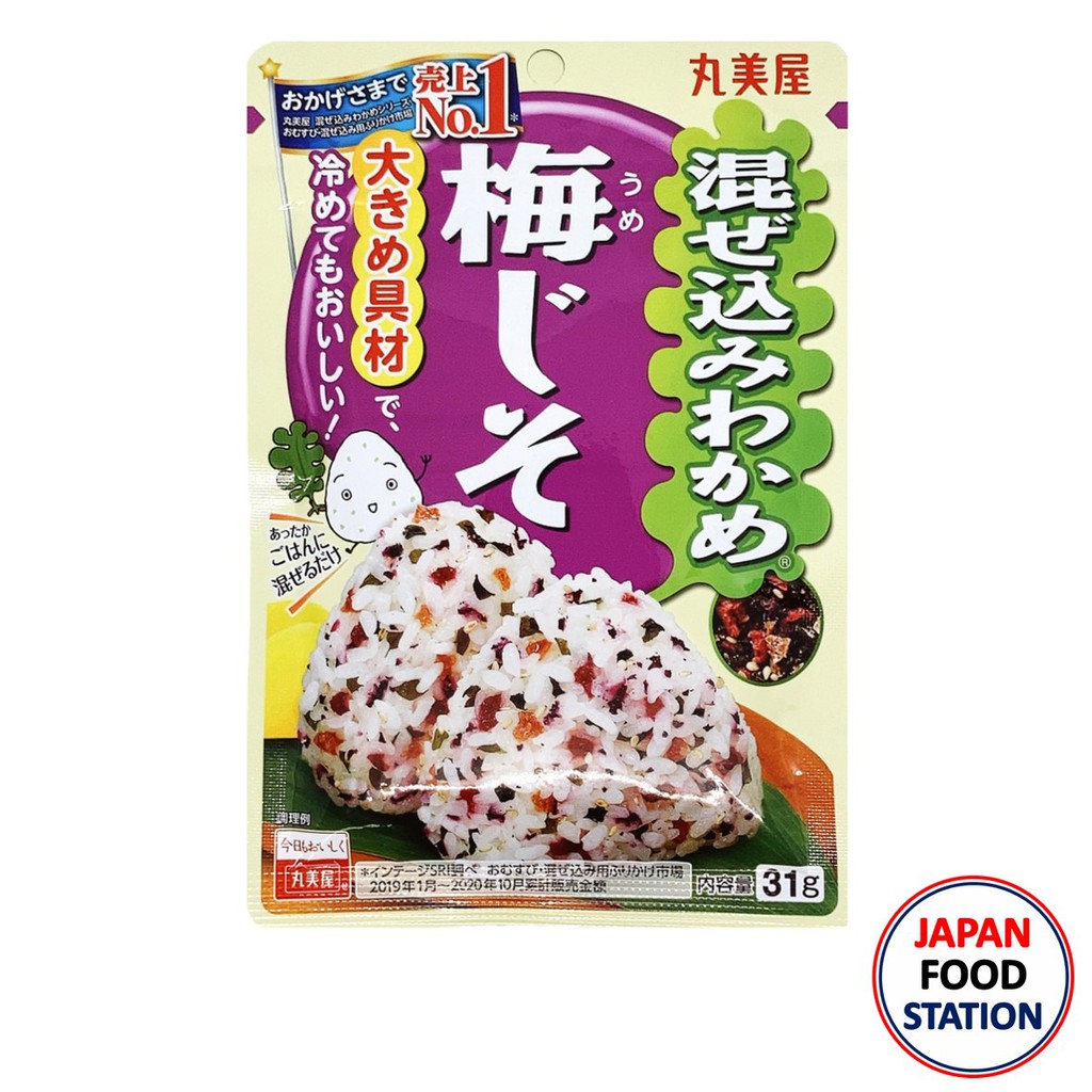 MARUMIYA MAZEKOMI WAKAME UMEJISO 31G (19927) สาหร่ายผสมบ๊วยปรุงรสสำหรับทำข้าวปั้น JAPANESE SEASONNING