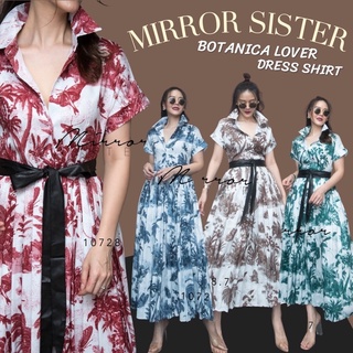 MiRRoR SiSTER  เดรสเชิ้ตลายผีเสื้อ เดรสไปงาน