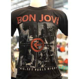 เสื้อยืดผ้าฝ้ายพิมพ์ลายขายดี สุดยอดไฟ BONJOVI เสื้อวงดนตรี ร็อคต่างประเทศ เสื้อชาวร็อค เสื้อtour would เสื้อยืดคอกลม เสื