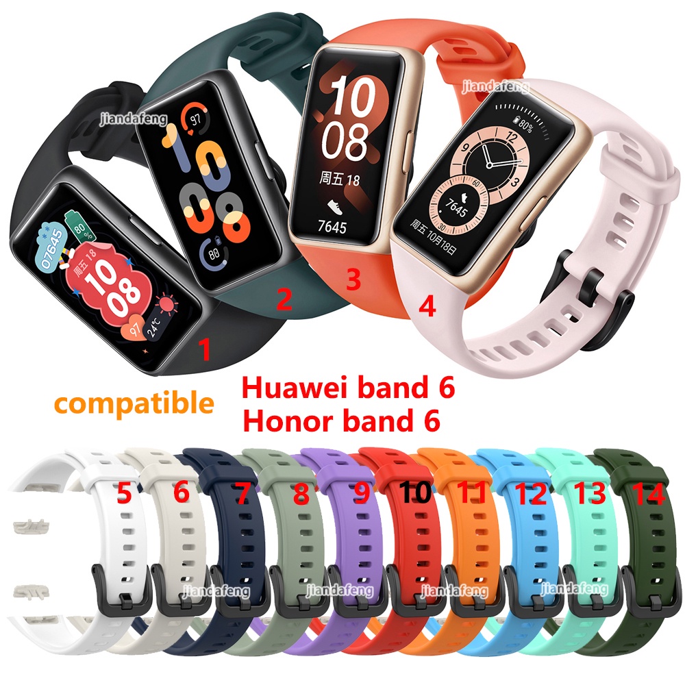 สายรัดข้อมือซิลิโคน สไตล์สปอร์ต สําหรับ Huawei Band 6 Honor Band 6