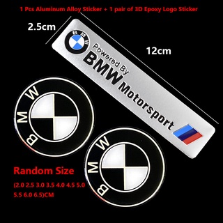 * พร้อมสต็อก * สติกเกอร์รถอลูมิเนียมอัลลอยด์ 3D สำหรับ BMW Motorsport ดัดแปลงสัญลักษณ์สติกเกอร์รถ