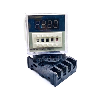 DH48S-2Z Timer Relayตั้งทั้งเวลา 0.01S-9999H -50/60Hz 10Aไฟ12vdc,24vdc,220vacพร้อมซ็อกเก็ตมี 48*48*78 mm