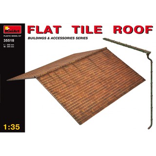 โมเดลอาคารจำลอง MiniArt 1/35 MI35518 Flat Tile Roof