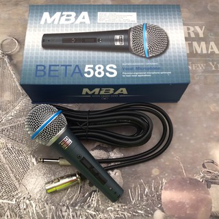 ไมค์ MBA  BETA58 ไมค์โครโฟน ไมค์คาราโอเกะ  ไมค์สาย ไมค์ถือ ไมค์ร้องเพลง Microphone สายยาว 5 เมตร