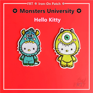 แผ่นแพทช์เหล็กลายการ์ตูน Hello Kitty สําหรับติดตกแต่งเสื้อผ้า 1 ชิ้น