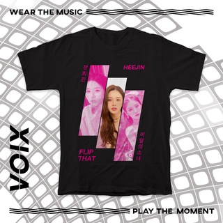 คอตต้อนคอกลมเสื้อยืด พิมพ์ลาย Kpop LOONA "Flip That" Heejin Hyunjin Haseul Yeojin Vivi Kim LipS-5XL