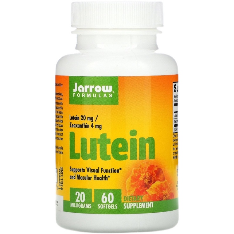 จัดส่งฟรี American Jarrow Lutein Lutein Zeaxanthin แคปซูล Eye Care 20