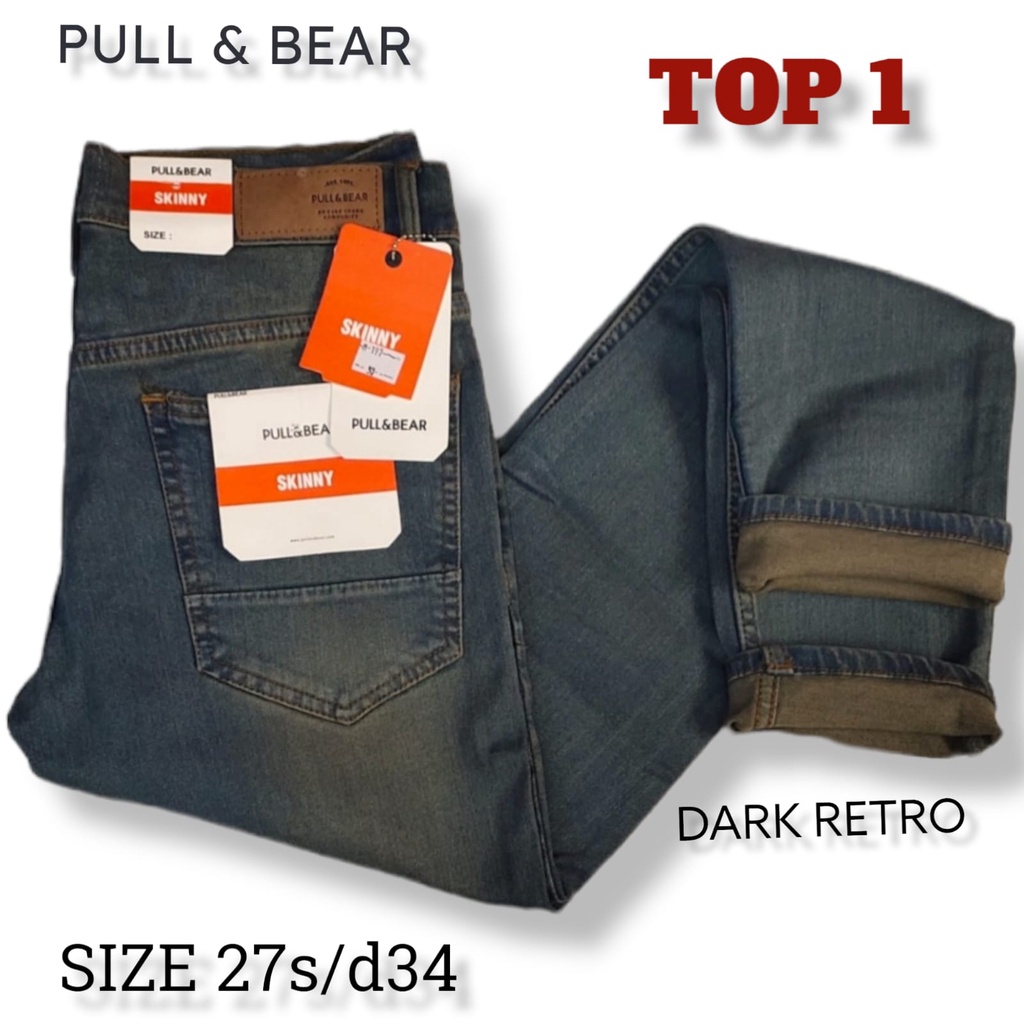 Pull n bear original men & 39;s pull n bear emlem jeans