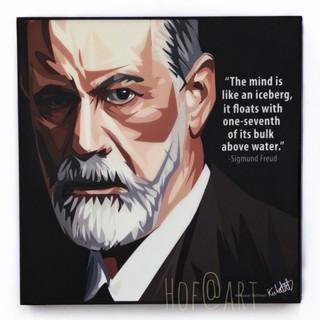 Sigmund Freud ซิกมันด์ ฟรอยด์ นักจิตวิทยา แพทย์ รูปภาพ​ติด​ผนัง​ pop art ของขวัญ​ แต่งบ้าน รูปภาพ ของสะสม