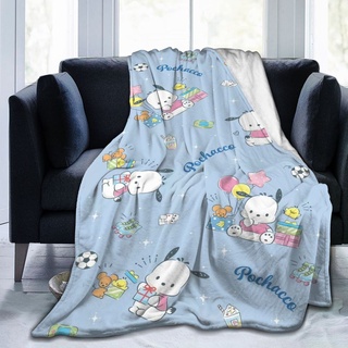 Sanrio Pochacco ผ้าห่มขนแกะไมโคร นุ่มพิเศษ สําหรับเตียงนอน โซฟา เครื่องปรับอากาศ