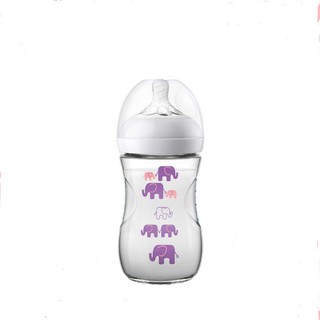 Avent Naturat ขนาด 9 oz.ลายช้างพร้อมจุกเบอร์ 2