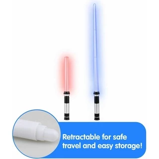 🌀COD🌀 2 in 1 ไลท์เซเบอร์ Star Wars 7 สี 2 ชิ้น LED ดาบแฟลช ดาบเลเซอร์พับเก็บได้เปลี่ยนสีเหนี่ยวนำ แท่งเรืองแสง