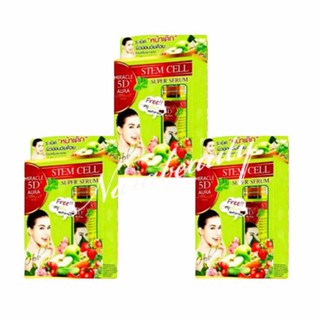 Set 5D MIRACLE เซรั่มสเต็มเซลล์ (STEM CELL SERUM) 3 กล่อง(ระเบิดหน้าเด็ก)#1276