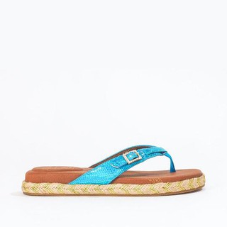 HEXA รองเท้าส้นเตี้ย 1 นิ้ว รุ่น  AVA Thong Sandal (เอว่า รองเท้าแตะคีบ) สีฟ้า