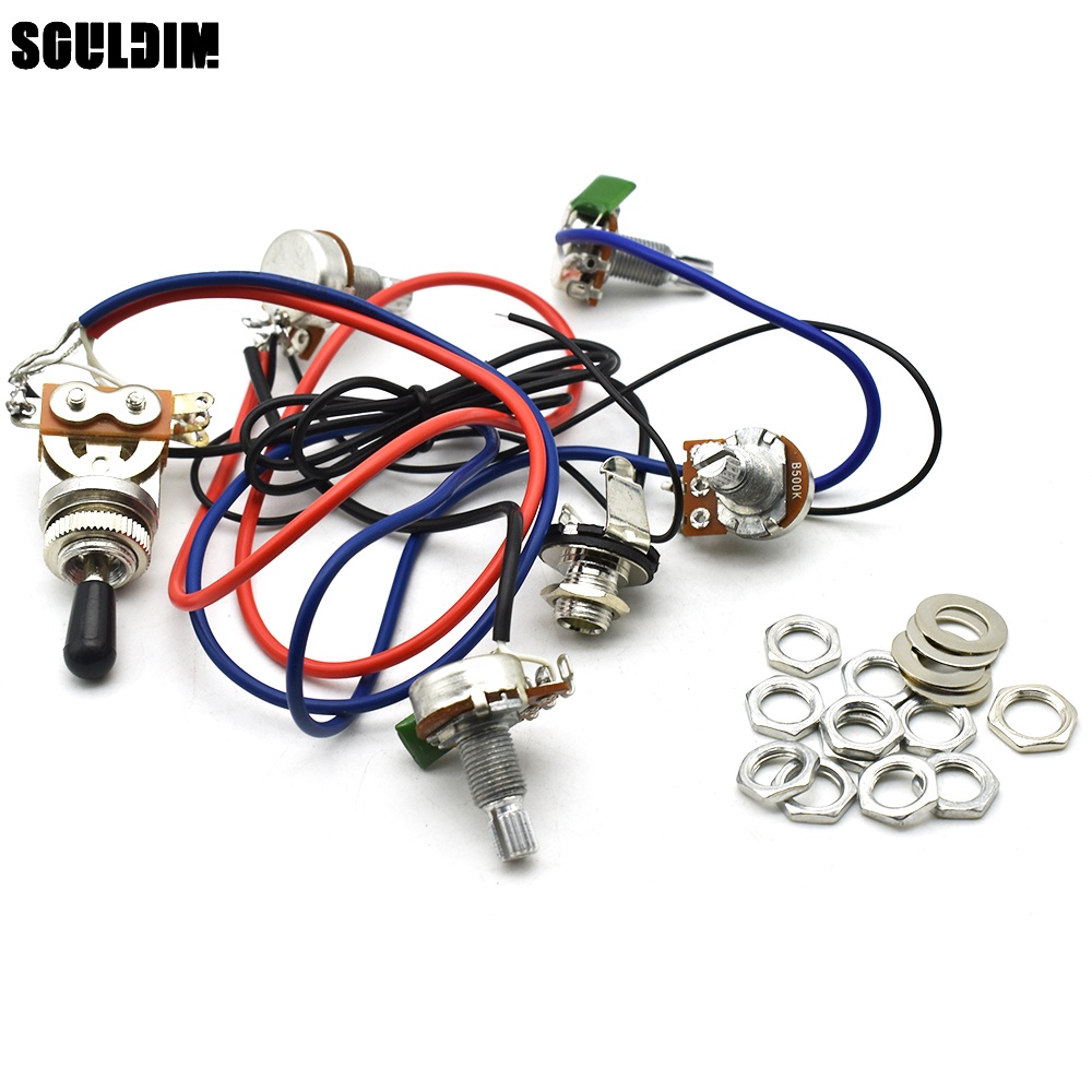 1 ชุด Lp SG กีตาร์ไฟฟ้า Pickup สายไฟ Push ดึงสวิทช์ Potentiometers สําหรับ Lp กีตาร์ไฟฟ้า