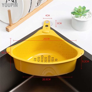 Youpin Kitchen Triangular Drain Basket Stable Easy Draining Corner Sink Strainer for