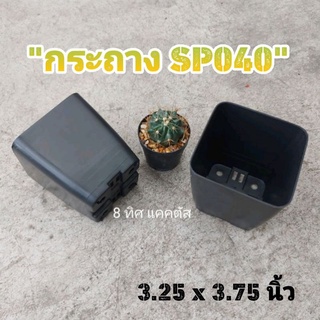 กระถาง สี่เหลี่ยม SP040 // กด 100 ใบ 350 บาท 3.25 นิ้ว ไม่มีขอบ กระถางพลาสติก แคคตัส กระบองเพชร