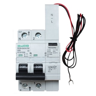 HACO เมนเบรกเกอร์ RCBO 63A ป้องกันไฟช็อต ไฟเกิน ไฟดูด ไฟรั่ว รุ่น RO9-263C/30