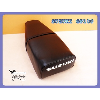 SUZUKI GP100 DOUBLE SEAT COMPLETE "BLACK"  // เบาะรถมอเตอร์ไซค์ หนังพีวีซี สีดำ สินค้าคุณภาพดี