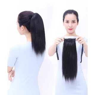 หางม้าผูกตรง🔥ความยาว 45 CM ผูกตรงสั้นไหมด้าน🔥ทำจากเส้นไหม ผม…