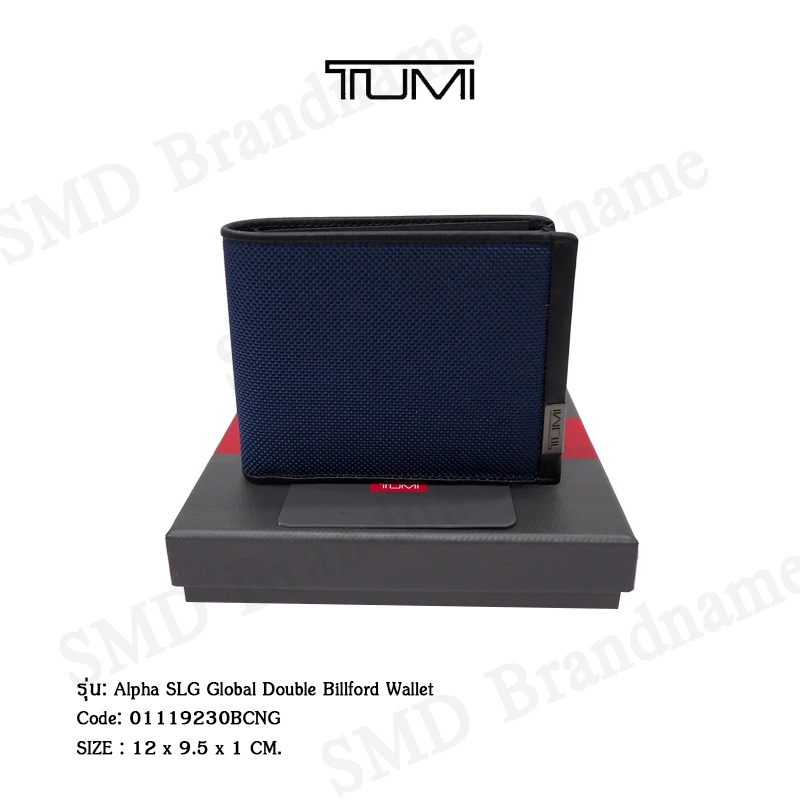 TUMI กระเป๋าสตางค์ใบสั้น รุ่น Alpha SLG Global Double Billford Wallet Code: 01119230BCNG